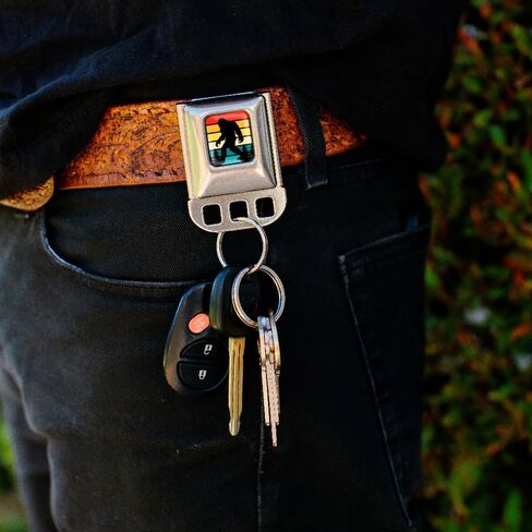 Buckle-Down Keychain, Seatbelt Buckle Keyholder, Black in Saudi Arabia