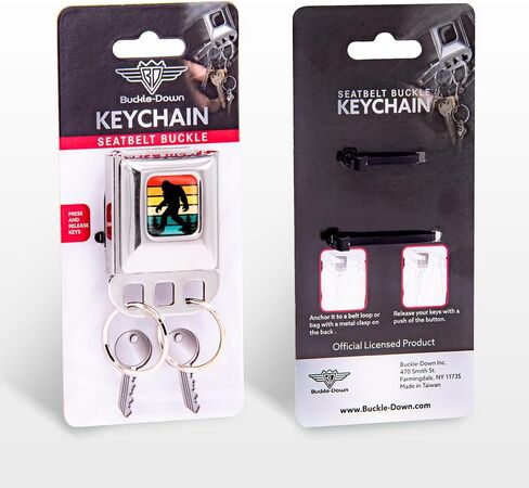 Buckle-Down Keychain, Seatbelt Buckle Keyholder, Black in Saudi Arabia