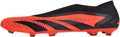 adidas Unisex Predator Accuracy.3 Firm Ground Soccer Shoe, Black/Black/White (Laceless), 5.5 US Men in Saudi Arabia