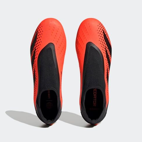 adidas Unisex Predator Accuracy.3 Firm Ground Soccer Shoe, Black/Black/White (Laceless), 5.5 US Men in Saudi Arabia