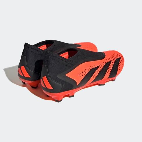 adidas Unisex Predator Accuracy.3 Firm Ground Soccer Shoe, Black/Black/White (Laceless), 5.5 US Men in Saudi Arabia