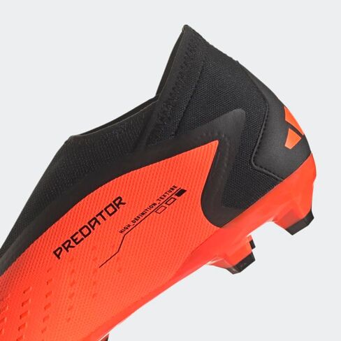 adidas Unisex Predator Accuracy.3 Firm Ground Soccer Shoe, Black/Black/White (Laceless), 5.5 US Men in Saudi Arabia