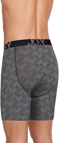 Jockey Men's Underwear ActiveStretch 7" Long Leg Boxer Brief - 3 Pack, Black, L in Saudi Arabia