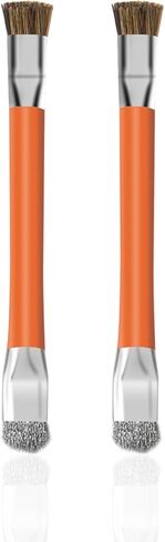 فرشاة تنظيف اللوحة الأم للهاتف GTHUNDER قطعتان، فرشاة صلبة آمنة مزدوجة الرأس مضادة للكهرباء الساكنة، فرشاة تنظيف أدوات تنظيف اللوحة الأم لتنظيف الكمبيوتر والهاتف المحمول والساعة وما إلى ذلك (برتقالي) in Kuwait