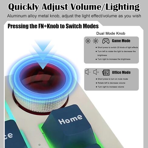 boyi yk82 الألومنيوم سبيكة المفاتيح الميكانيكية ، 75 ٪ RGB GASKET BT5.0/2.4G/TYPE-C السلكية tri-mod in Kuwait