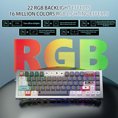 لوحة مفاتيح الألعاب kutethy KY67 Pro، لوحة مفاتيح RGB Hall Effect بنسبة 65%، 67 مفتاحًا مع مفاتيح مغناطيسية Gateron، مشغل سريع، تشغيل قابل للتعديل in Kuwait