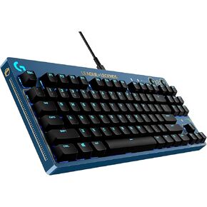 Logitech G PRO Mechanical Gaming Keyboard - Ultra-Portable Tenkeyless Design, Detachable USB Cable, LIGHTSYNC RGB Backlit Keys, Official League of Legends Edition (Renewed)