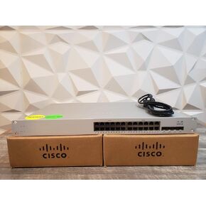 Cisco Meraki MS220-24P-HW 24 Port PoE 4 SFP Gigabit Network Switch (Renewed)