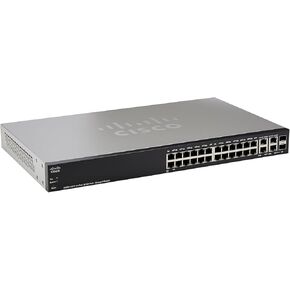 Cisco SF300-24PP 24-Port 10/100 PoE Managed Switch with Gigabit Uplinks (SF300-24PP-K9-NA) (Renewed)