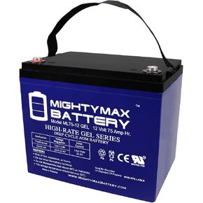 Mighty Max Battery 12V 75AH GEL Battery Replacement for Leoch LPC12-75