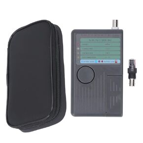 4 in 1 Network Tester, LED Indication Cable Sign Continuity Detector Current Voltage Capacity Testing USB Tester Meter for RJ45 RJ11 USB BNC