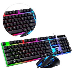 Homoyoyo Gaming Keyboard Mouse Set Led Backlight Keyboard Mouse Ergonomic Design Gaming Accessories
