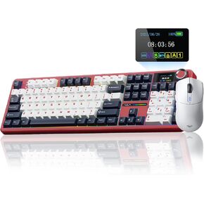 AULA Wireless Keyboard and Mouse Combo, F108 PRO Full Size Keyboard SC580 Tri-Mode Gaming Mouse
