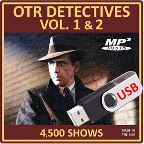 OTR Detectives Collection Vol 1 & 2: 4,500 Episodes in MP3 Audio [USB Flash Drive]