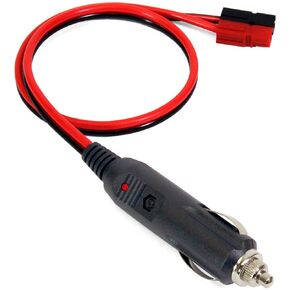 Powerwerx CGPP-18 Cigarette Lighter Plug to Powerpole Connector 18 inch Adapter Cable