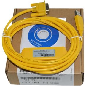 1Pcs USB-PPI Programming Cable USB To RS485 Adapter, Suitable For S7-200 USB PPI Download Cable(Economic Yellow)