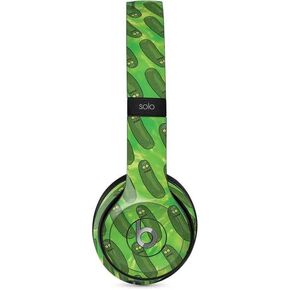 Skinit Decal Audio Skin Compatible with Beats Solo 2 Wired - Officially Licensed Warner Bros Pickle Rick Pattern Design