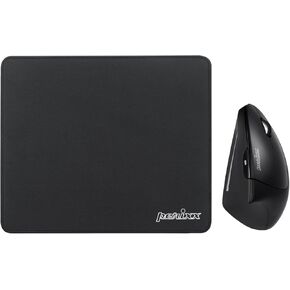 Wireless Vertical Mouse with Waterproof 12x10 Stitched Mouse Pad