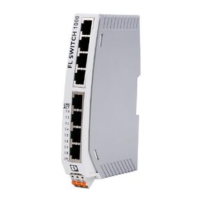 PHOENIX CONTACT 1085256, Industrial Ethernet Switch, 8 Ports, 10/100 Mbps, Unmanaged, Plastic Case, Compatible with Industrial Computer, PLC, Sensor, Equipment