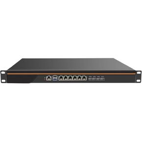 HUNSN 1U Firewall Appliance with QAT, OPNsense, VPN, Router PC, PVE Server, Denverton Atom C3958, RN03, 6 x 1GbE LAN, 4 x SFP+ X553 10GbE, DPDK Support, 0 RAM, 0 Storage, Barebone No System