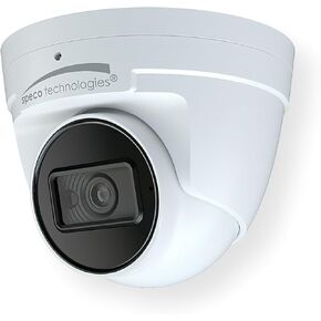 Speco O8VT3 8MP IR Turret IP Camera with Line Crossing and Intrusion Detection, 2.8mm Fixed Lens, White