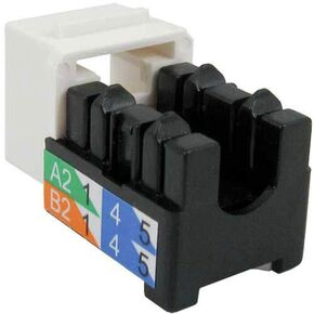 Vertical Cable 353-V2821/C6AWH Cat 6A V-Max U-Style Keystone Jack - White (Pack of 10)