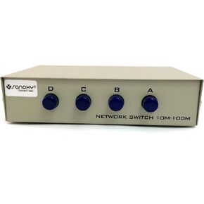 ABCD 4 Way Telephone Network Switch Box, RJ45 Female