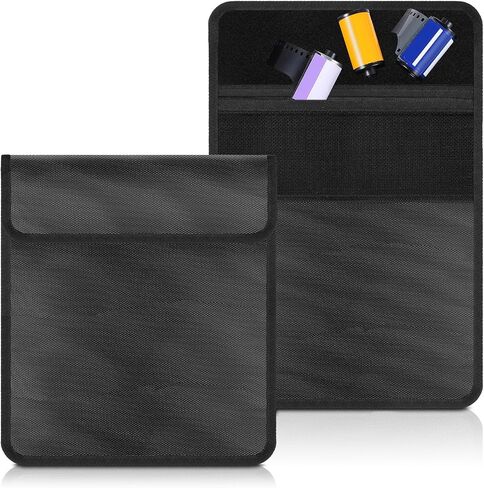 2 Pieces Filmguard Bag Medium Storage Carrying Case Bag Xray Proof Bags Film X-Ray Protector Bag Radiation-resistant Bag for Photographers Tourists Travelers, Black in Saudi Arabia