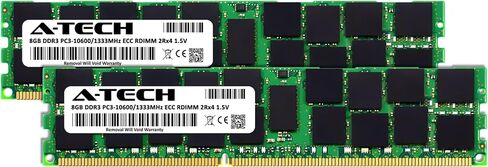 A-Tech 24GB (3x8GB) RAM for Dell PowerEdge R410, R415, R510, R515, R610, R710, R715, R815 Servers | DDR3 1333MHz ECC-RDIMM PC3-10600 2Rx4 1.5V 240-Pin ECC Registered DIMM Server Memory Upgrade Kit in Saudi Arabia