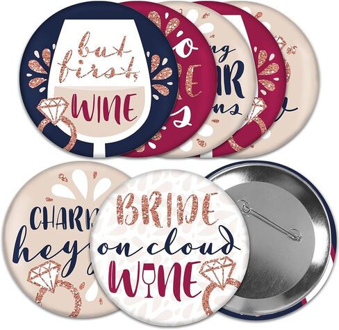 Big Dot of Happiness Boho Botanical Bride - 3 inch Greenery Bridal Shower and Wedding Party Badge - Pinback Buttons - Set of 8 in Saudi Arabia