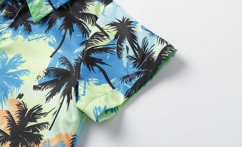 LittleSpring Boys Short Sleeve Hawaiian Shirts and Shorts Outfits in Kuwait