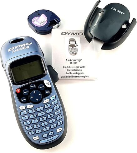 Dymo LetraTag LT-100T Labelmaker | Portable Label Printer with QWERTY Keyboard | Silver | Ideal for The Office or at Home in Saudi Arabia