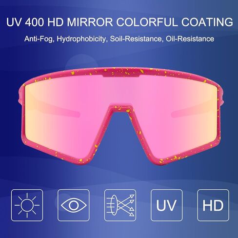 Xiyalai Vipers Sunglasses, Polarized Sports Glasses for Men Women with 3 Interchangeable Lenses, Baseball Cycling Running Fishing Golf in Saudi Arabia