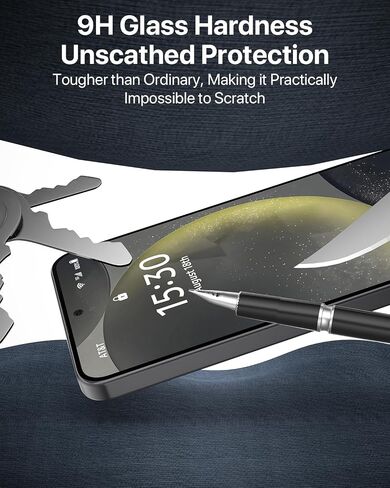 واقي شاشة الزجاج المقسّر Soopii لـ Samsung S25 /S24 ، [تركيب تلقائي لأغبار الأتربة] ، [حماية الصف العسكري] ، فقاعة فتح بصمات الأصابع خالية من Galaxy S25 /S24 6.1 بوصة (2 حزمة) in Kuwait