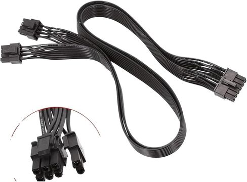 Motherboard 12Pin 8p Video Card GPU CPU 6p 4P ATX Cable for X-1050 1250XM P1000 X-Series KM2- X-560 X-460 Power Module(E-12Pin to 2 GPU 8P) in Saudi Arabia