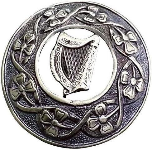 AAR Men,s Scottish Stag Head Kilt Brooch Fly Plaid Antique Finish 3" (7cm) Diameter S in Saudi Arabia
