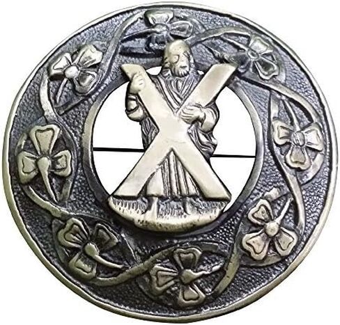 AAR Men,s Scottish Stag Head Kilt Brooch Fly Plaid Antique Finish 3" (7cm) Diameter S in Saudi Arabia