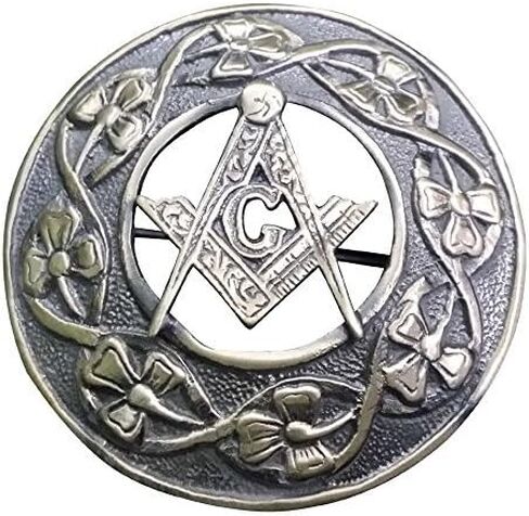 AAR Men,s Scottish Stag Head Kilt Brooch Fly Plaid Antique Finish 3" (7cm) Diameter S in Saudi Arabia