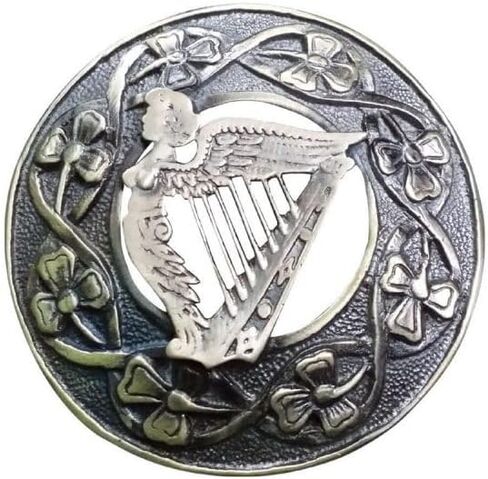 AAR Men,s Scottish Stag Head Kilt Brooch Fly Plaid Antique Finish 3" (7cm) Diameter S in Saudi Arabia