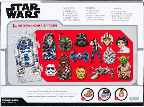Perler Star Wars' The Mandalorian Fused Bead Kit with 14 Unique Patterns, Finished Project Sizes Vary, Multicolor 4579 Pieces in Saudi Arabia
