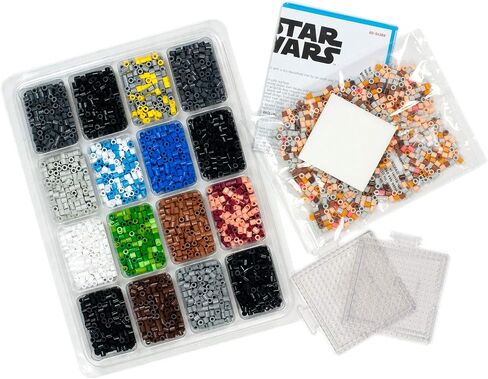 Perler Star Wars' The Mandalorian Fused Bead Kit with 14 Unique Patterns, Finished Project Sizes Vary, Multicolor 4579 Pieces in Saudi Arabia