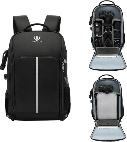 Camera Backpack，Camera Bag for DSLR/SLR,Camera Backpack Waterproof for Photographers Camera Case Compatible for Sony Nikon (Gray) in Saudi Arabia