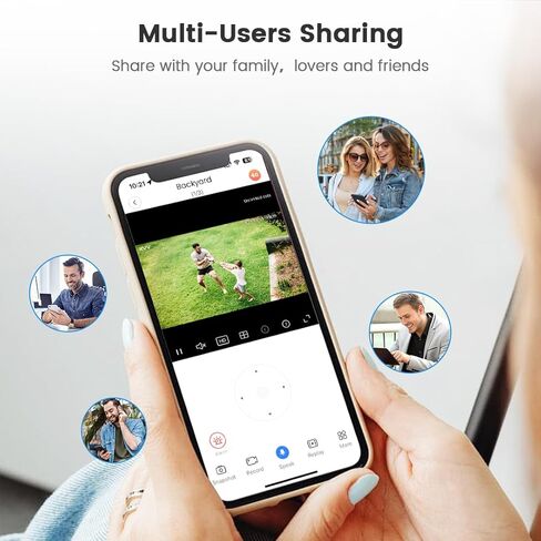 كاميرا أمان داخلية قابلة للإمالة 2K، كاميرا للحيوانات الأليفة مع تطبيق الهاتف، كاميرات WiFi لكاميرا الأمان المنزلية لمراقبة الأطفال/2.4 جيجا، التحدث في اتجاهين، الرؤية الليلية، الوضع الخاص، تتبع الحركة in Kuwait
