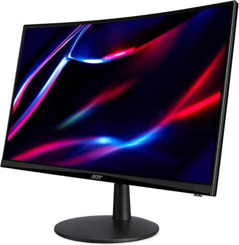 Acer Nitro 24 "Monitor ، Freesync 100Hz FHD 1500R Curve Zeroframe Design with 1Ms Response Time ، Vesa Mount (100mm) ، VGA ، HDMI & Dockztorm USB Port Expander ، Black (2025 أحدث طراز) in Kuwait