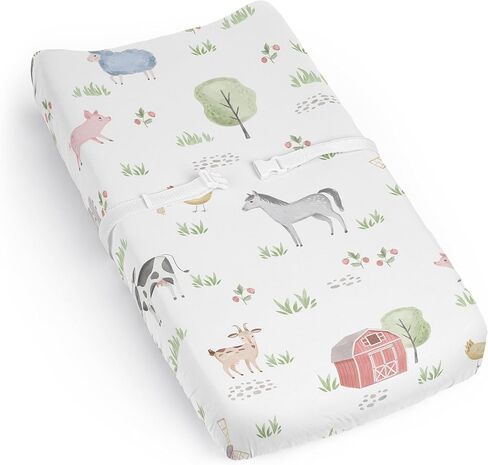 Sweet Jojo Designs Woodland Animals Boy Girl Gender Neutral Unisex Baby Changing Pad Cover Sheet Infant Newborn Diaper Table Change Mat Cover Sage Green Beige Watercolor Forest Animal Brown Bear Fox in Saudi Arabia