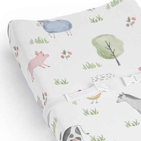 Sweet Jojo Designs Woodland Animals Boy Girl Gender Neutral Unisex Baby Changing Pad Cover Sheet Infant Newborn Diaper Table Change Mat Cover Sage Green Beige Watercolor Forest Animal Brown Bear Fox in Saudi Arabia