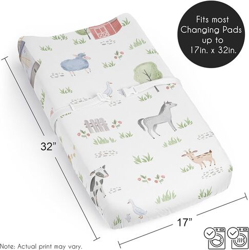 Sweet Jojo Designs Woodland Animals Boy Girl Gender Neutral Unisex Baby Changing Pad Cover Sheet Infant Newborn Diaper Table Change Mat Cover Sage Green Beige Watercolor Forest Animal Brown Bear Fox in Saudi Arabia