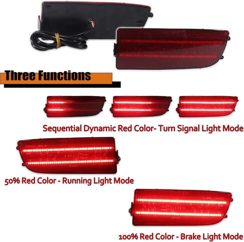 ADIIL Smoked Lens Rear Bumper Reflectors Light kit For Mercedes-Benz Sprinter 2007-2018; For Dodge Sprinter 2007-2009 & For Freightliner Sprinter 2007-2017 in Saudi Arabia