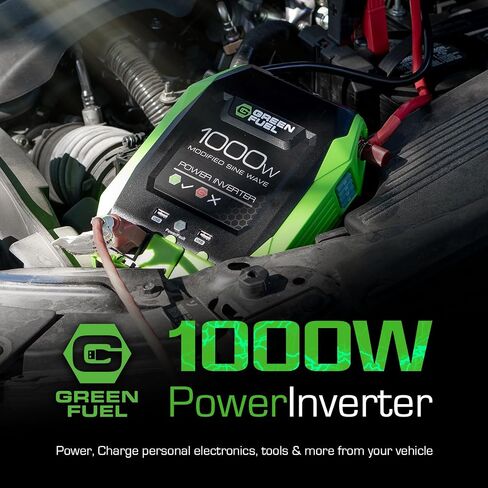 1000W WENVERTER 2000W ذروة W/DC 12V إلى 3x 120V AC ، 2x 2.4AMP USB ، أقواس التثبيت والمشابك المشمولة in Saudi Arabia