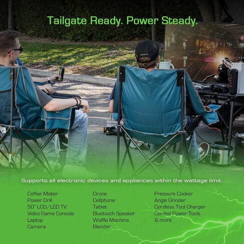 1000W WENVERTER 2000W ذروة W/DC 12V إلى 3x 120V AC ، 2x 2.4AMP USB ، أقواس التثبيت والمشابك المشمولة in Saudi Arabia